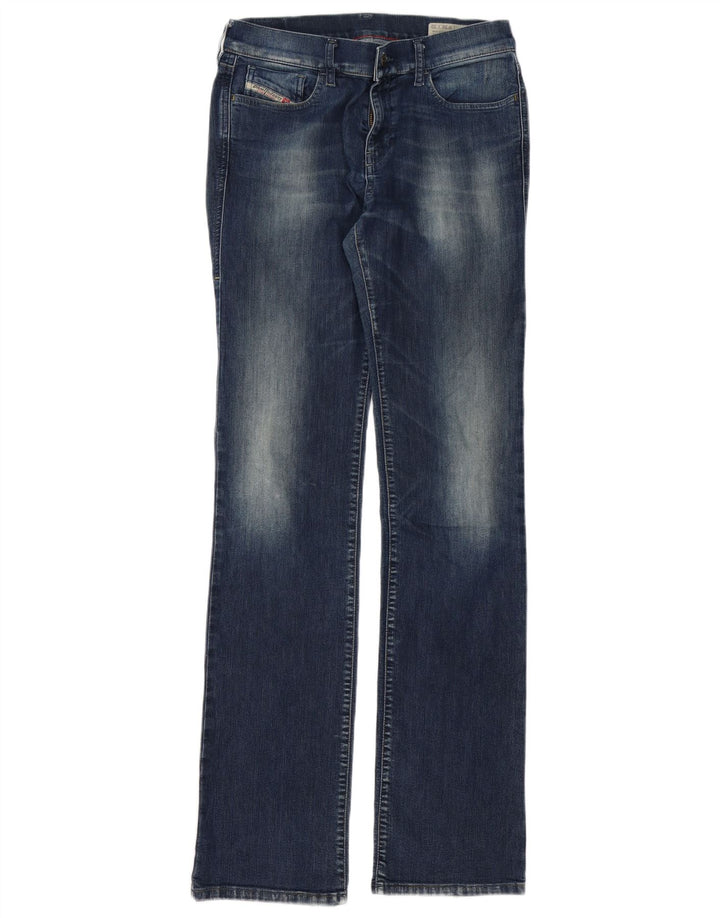 Diesel Damen Bootzee Regular Slim Bootcut Jeans W28 L35 Blaue Baumwolle