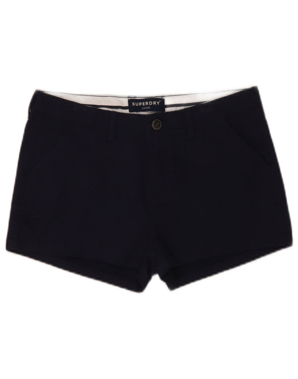 Superdry Damen Chinoshorts UK 8 Small W30 Marineblau Baumwolle
