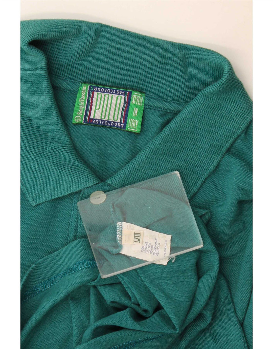 Sergio Tacchini Herren-Poloshirt, große grüne Baumwolle