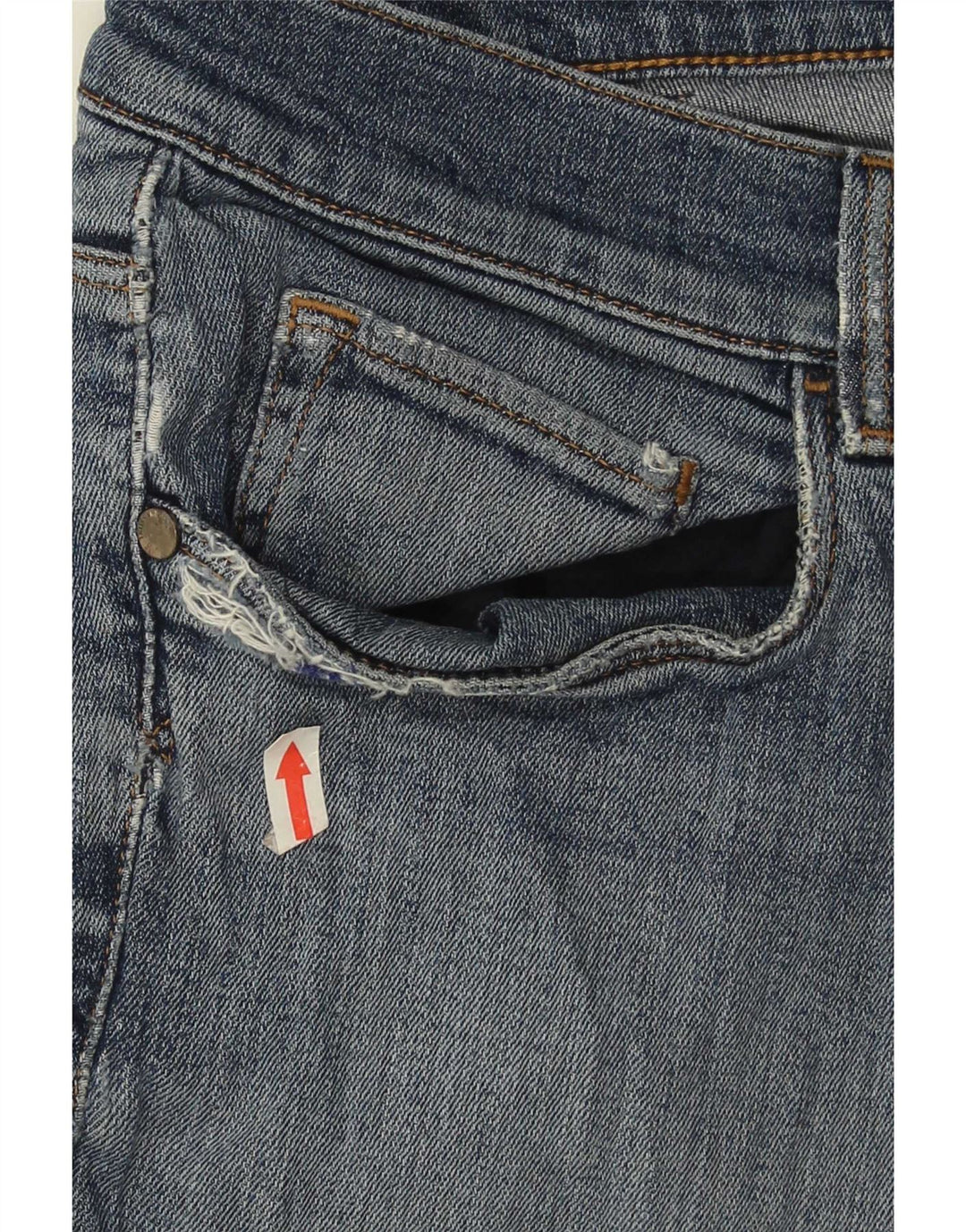 Trussardi Herren-Jeans im Distressed-Look, Größe 51, Größe L, W37, L26, Blau