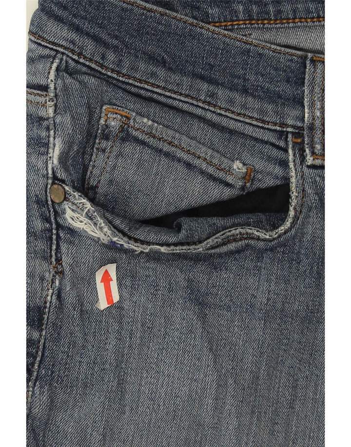 Trussardi Herren-Jeans im Distressed-Look, Größe 51, Größe L, W37, L26, Blau