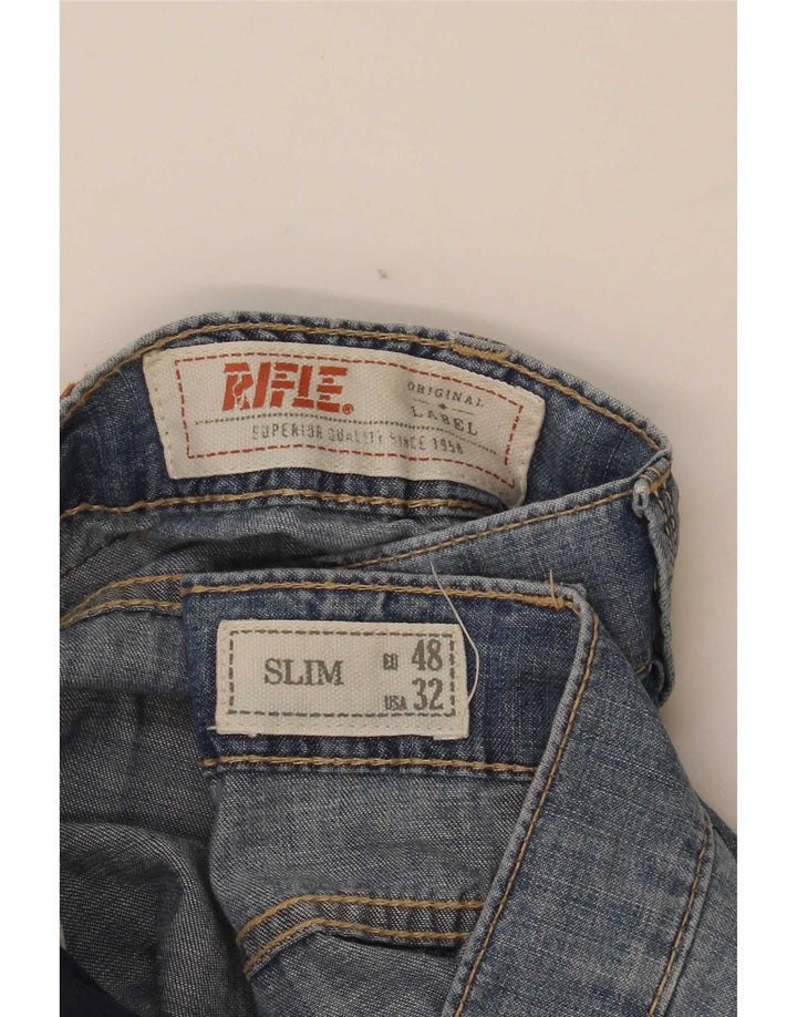 Rifle Herren Slim Jeans W36 L31 Blaue Baumwolle