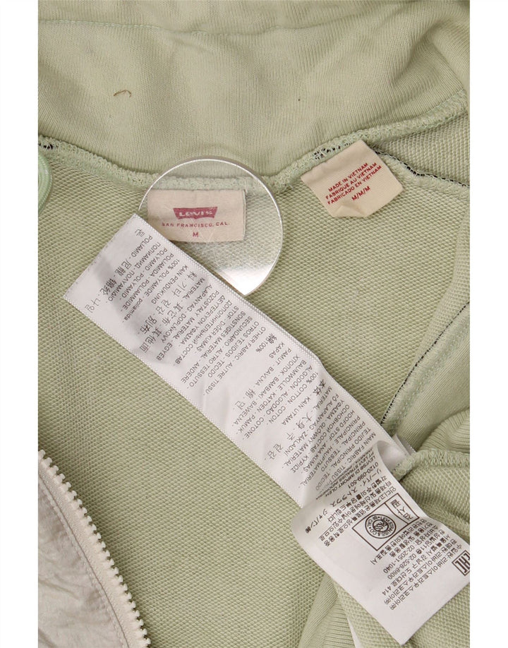 Levi's Damen-Sweatshirt mit Reißverschluss am Hals, UK 14, Mittelgrün, Farbblock