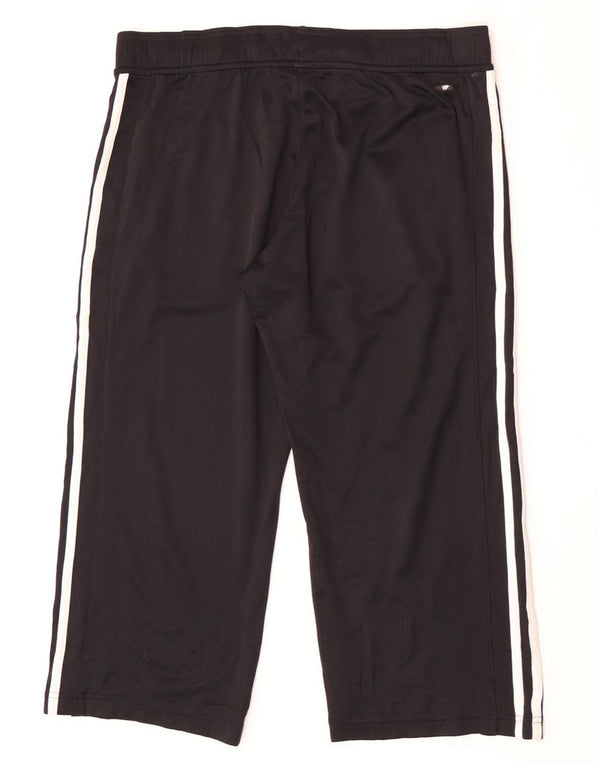 Adidas Damen Capri-Trainingshose UK 14 Mittelschwarzes Polyester