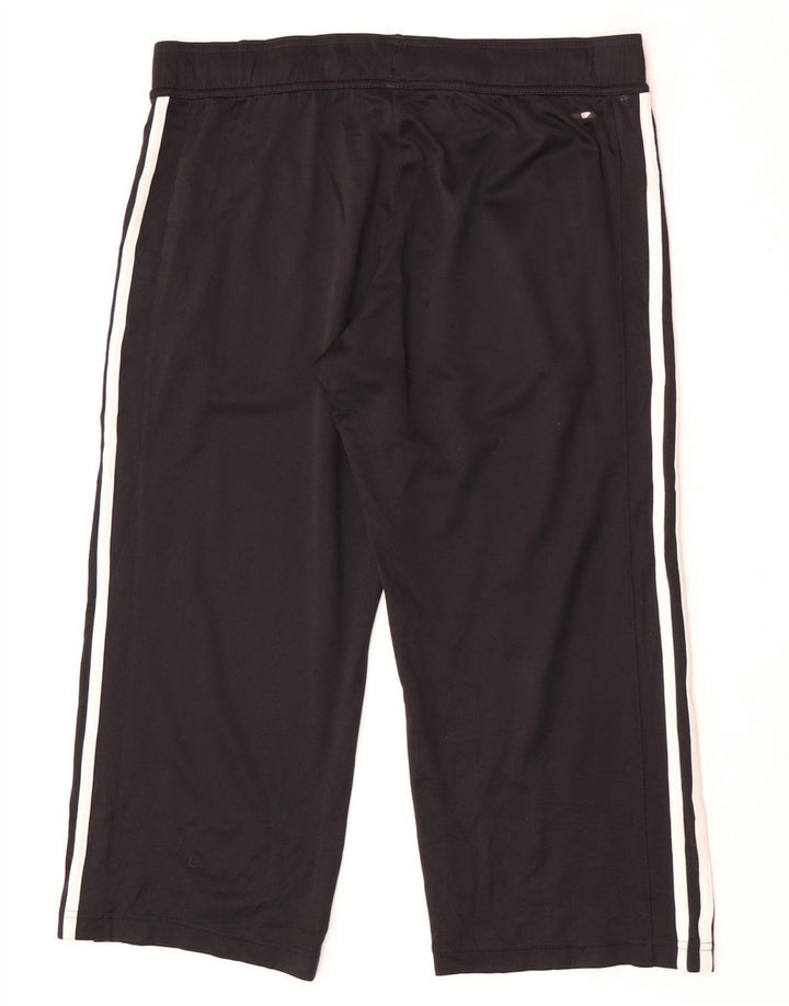 Adidas Damen Capri-Trainingshose UK 14 Mittelschwarzes Polyester