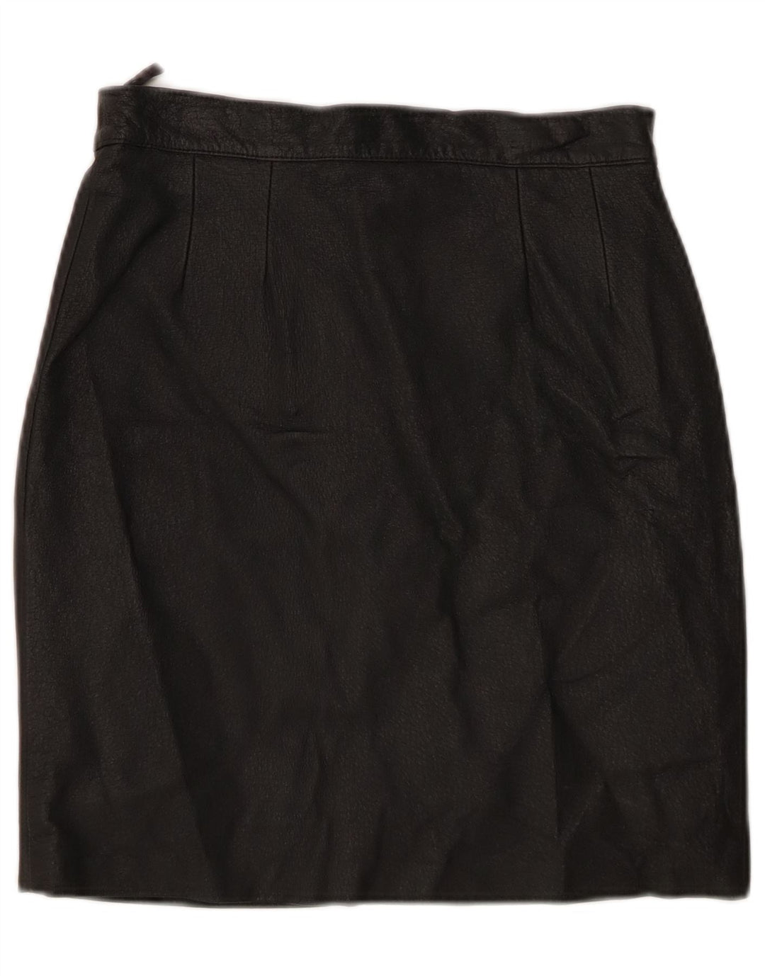 Vintage Damen Lederrock Klein W26 Schwarz