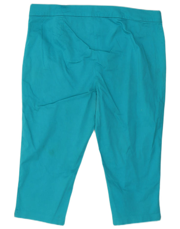 Marks & Spencer Damen-Caprihose mit hoher Taille, UK 18, XL, W38, Türkis