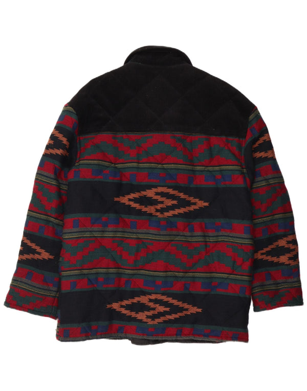 VINTAGE Steppjacke für Herren, UK 40, groß, mehrfarbig, geometrisch