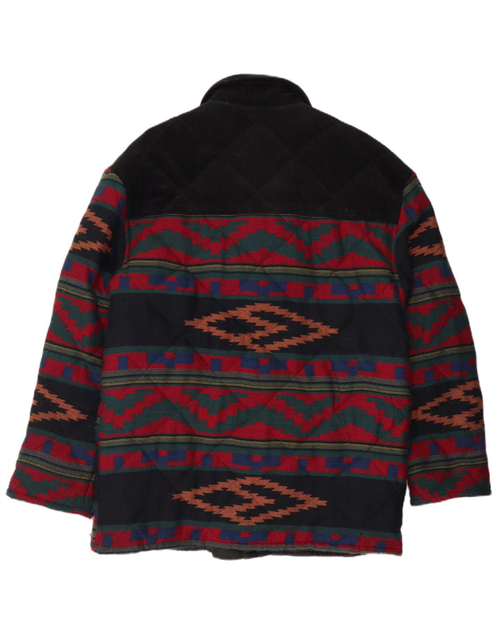 VINTAGE Steppjacke für Herren, UK 40, groß, mehrfarbig, geometrisch