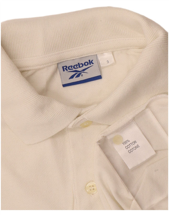 REEBOK Herren-Poloshirt aus mittelweißer Baumwolle
