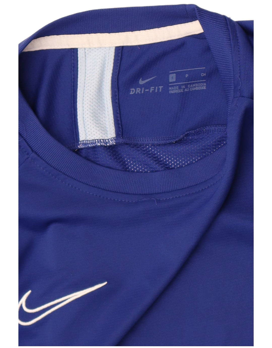 Nike Herren Dri Fit T-Shirt Top Small Blau Farbblock