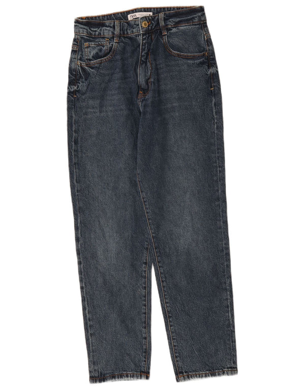 Zara Damen Tapered Jeans EU 38 Small W28 L27 Blaue Baumwolle