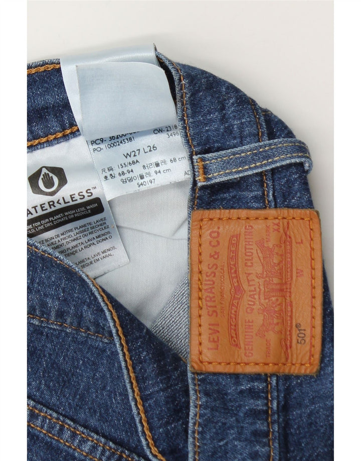 Levi's Damen 501 Straight Jeans W27 L26 Blaue Baumwolle