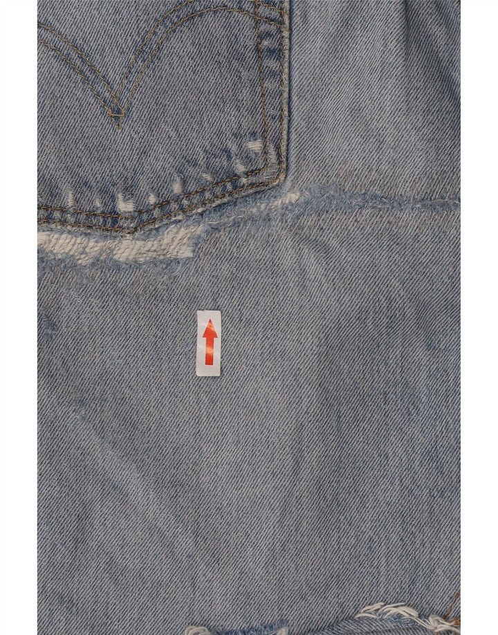 Levi's Damen 501 Distressed Denim Rock W33 Large Blau