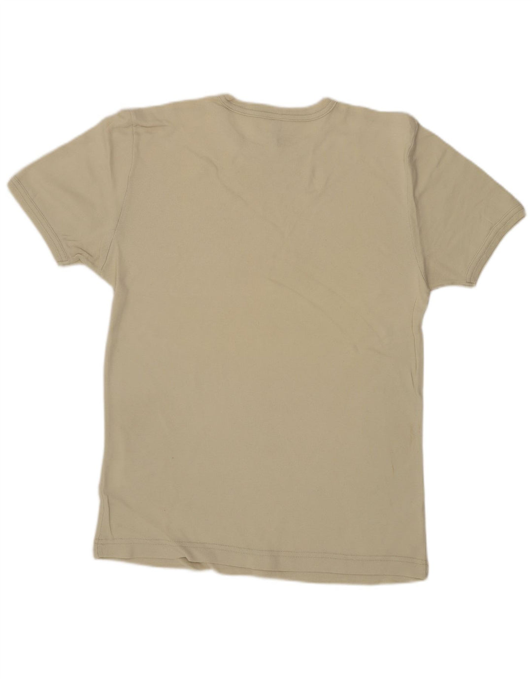 Lee Damen T-Shirt Top UK 14 Large Beige Baumwolle