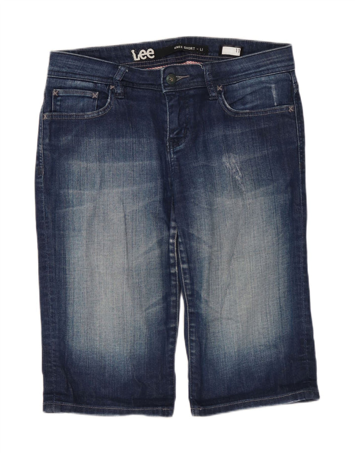 LEE Damen Jeansshorts US 11 Large W30 Blaue Baumwolle