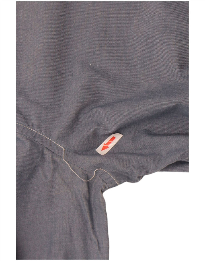 French Connection Herren-Hemd, groß, aus blauer Baumwolle