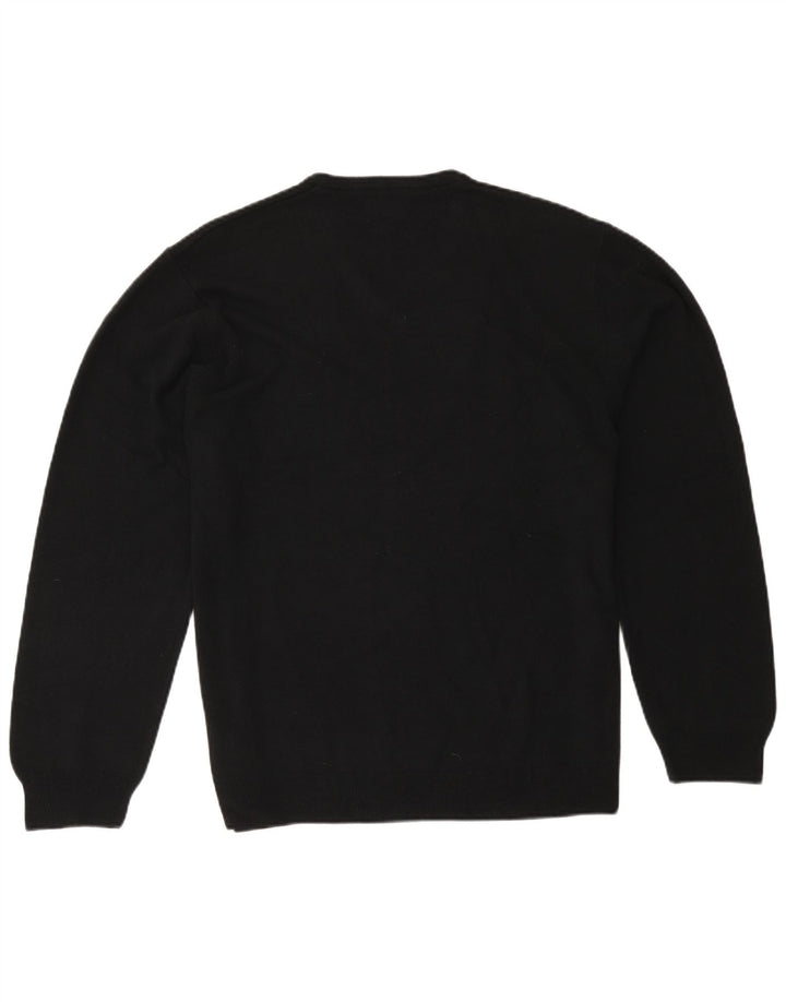 Marks & Spencer Herren-Pullover, reguläre Passform, V-Ausschnitt, 2XL, Schwarz, Acryl