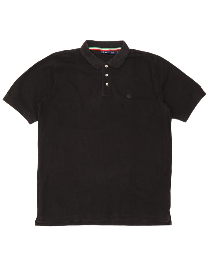 FILA Herren Poloshirt 2XL Schwarz Baumwolle