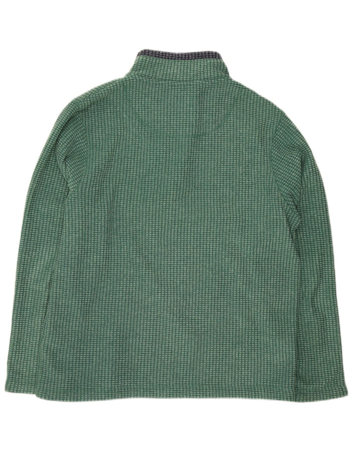 Weird Fish Herren-Fleecepullover mit Reißverschluss am Hals, XL, grünes Polyester