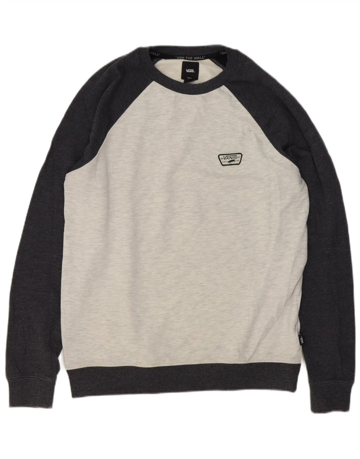 Vans Herren-Sweatshirt, Pullover, Größe S, Grau, Colourblock-Baumwolle