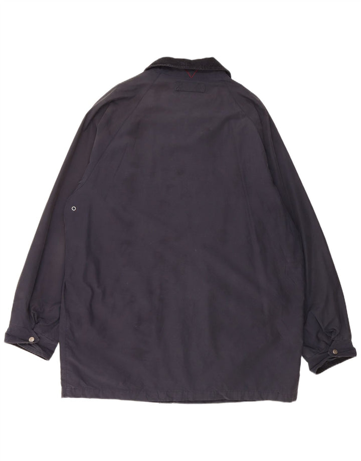 VINTAGE Herren Windjacke UK 44 2XL Marineblaue Baumwolle