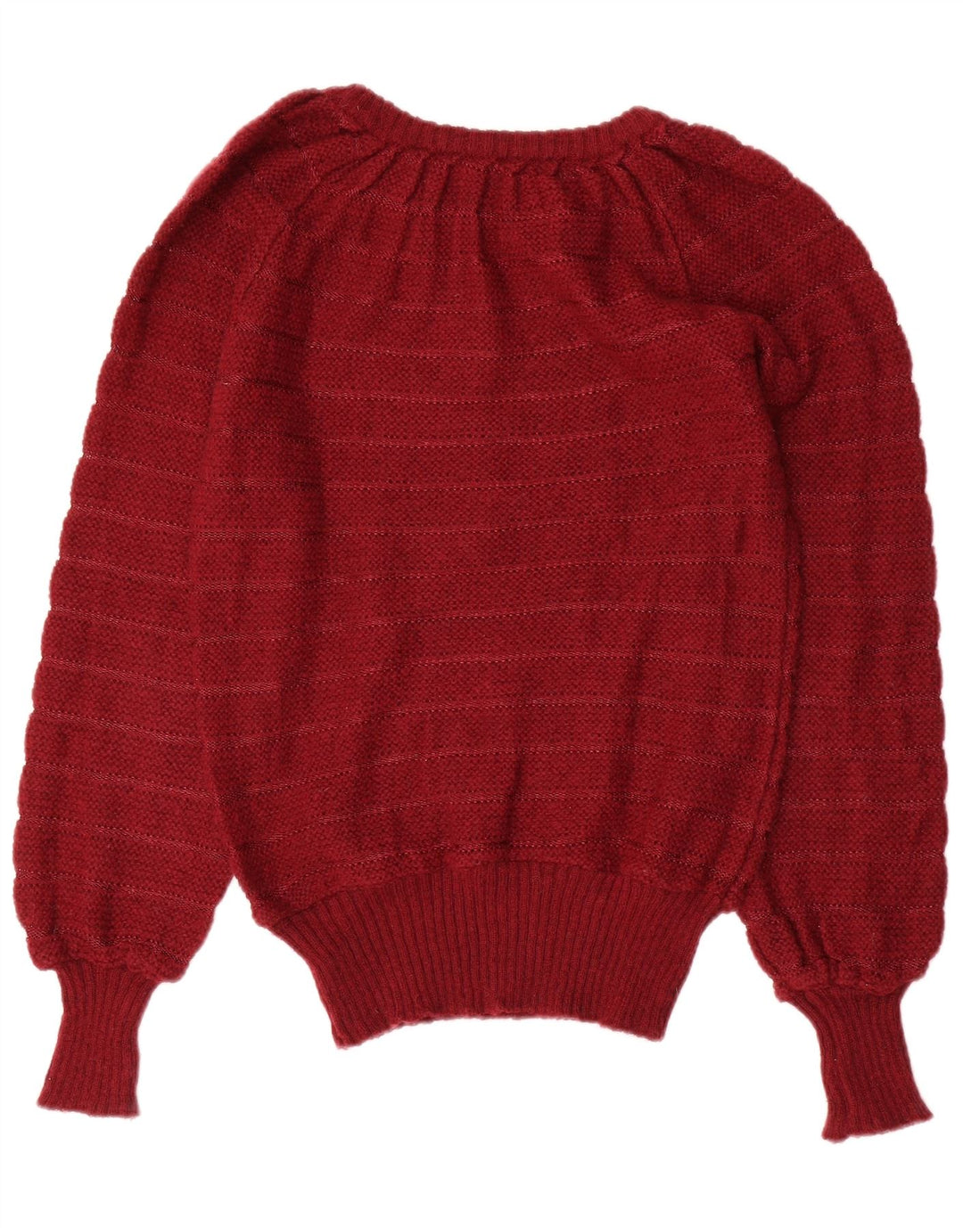 VINTAGE Damen-Pullover mit U-Boot-Ausschnitt, UK 12, mittleres Kastanienbraun