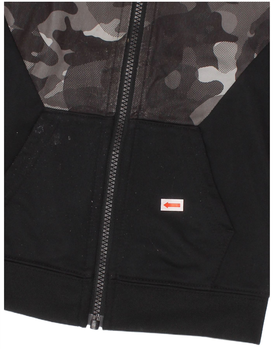 NIKE Jungen-Trainingsanzug, Oberjacke, 3–4 Jahre, schwarzes Camouflage-Polyester