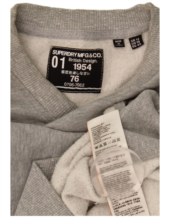 Superdry Damen-Sweatshirt mit Grafik-Übergröße, Größe 40, Grau, Baumwolle