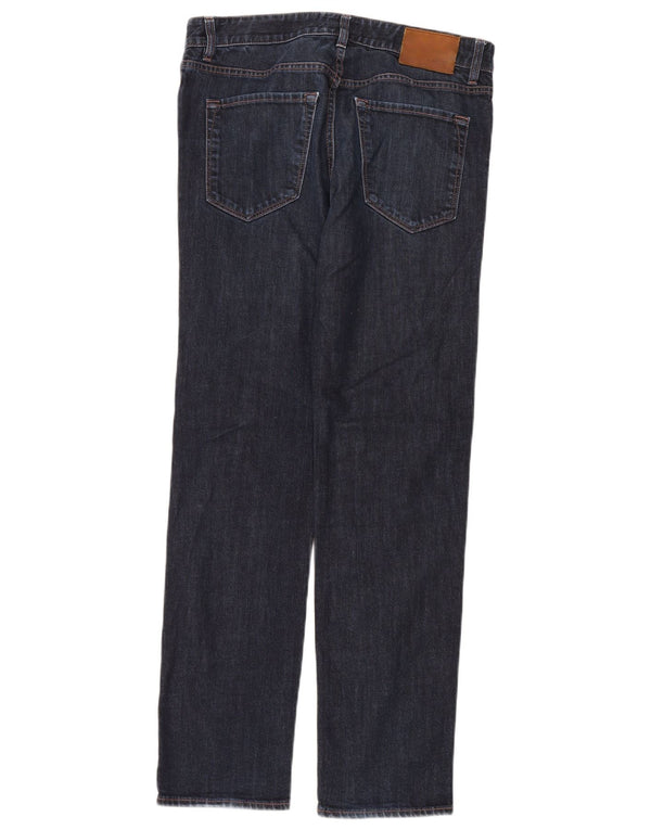 Hugo Boss Mens Straight Jeans W32 L32 Navy Blue Cotton
