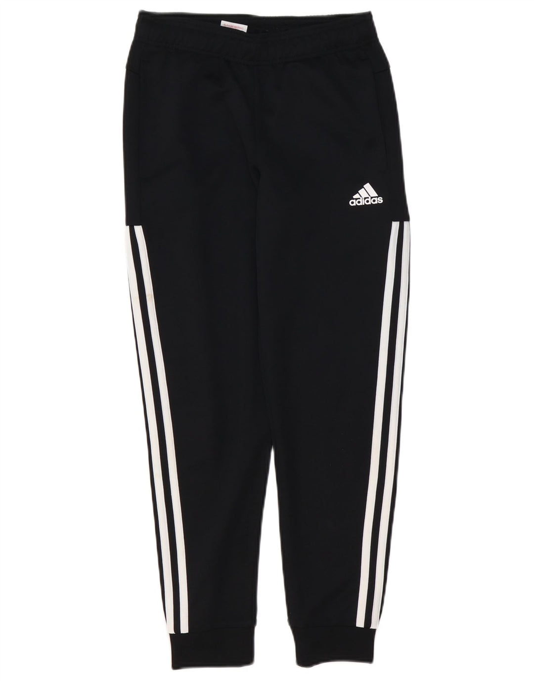 ADIDAS Boys Tracksuit Trousers Joggers 11-12 Years Black Polyester