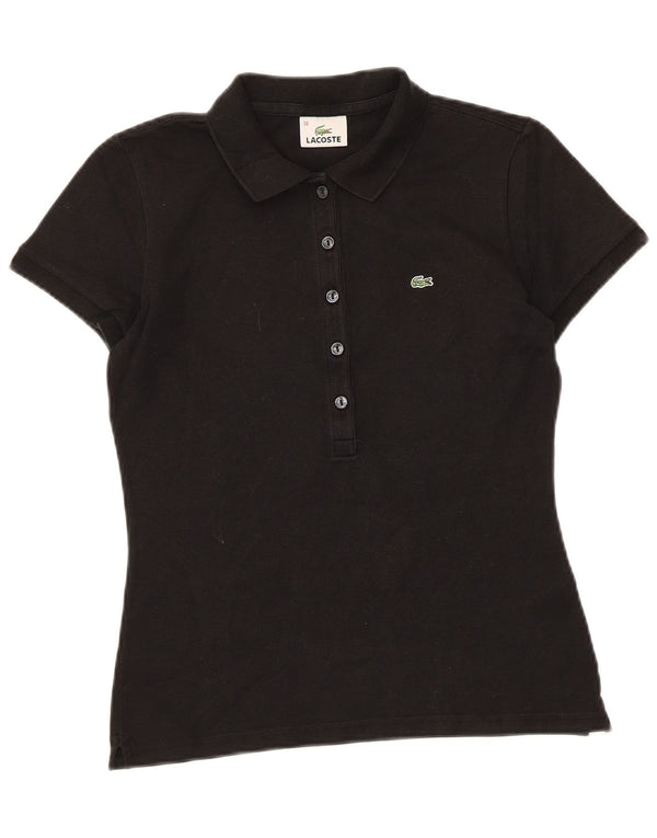 Lacoste Damen Poloshirt Größe 38 Mittelschwarze Baumwolle