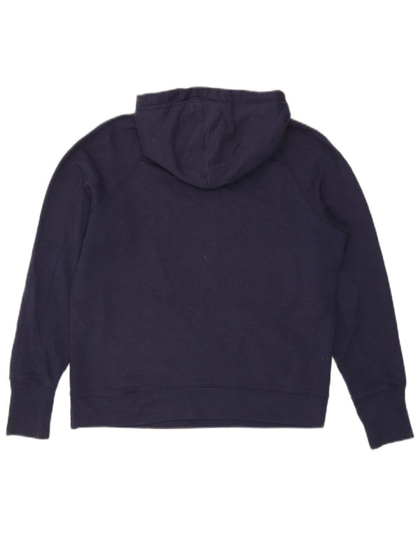 Champion Womens Graphic Oversized Hoodie Pullover UK 6 XS Marineblau Polyester