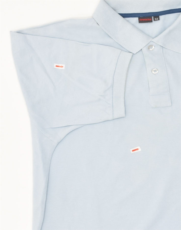INVICTA Mens Polo Shirt IT 52 Large Blue Cotton | Vintage Invicta | Thrift | Second-Hand Invicta | Used Clothing | Messina Hembry 