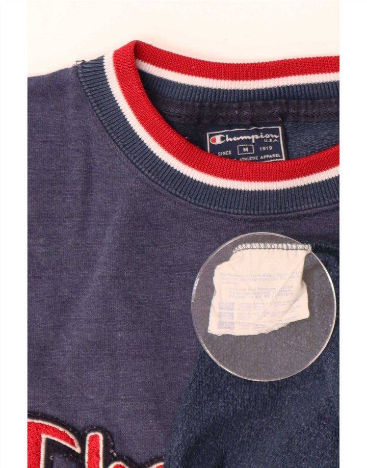 Champion Herren-Sweatshirt mit Grafik, mittelgroß, marineblau, Colourblock-Baumwolle