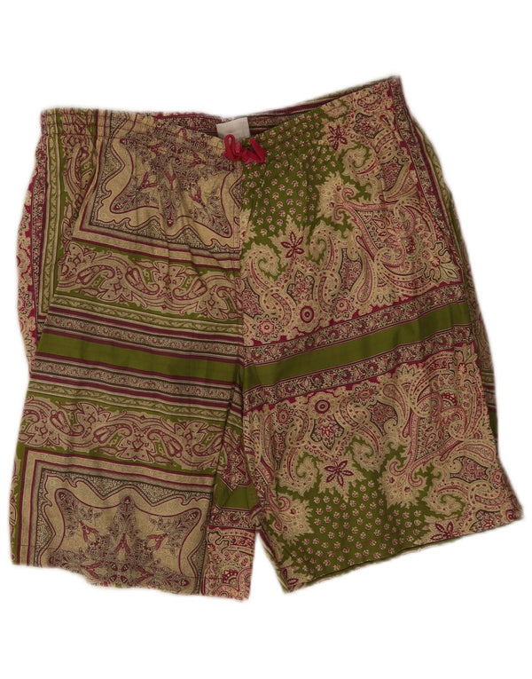 Allen Cox Herren-Badeshorts 2XL, grüne Paisley-Baumwolle