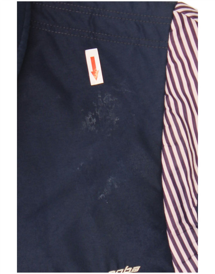 Anba Herren-Skijacke, EU 50, großes marineblau gestreiftes Nylon