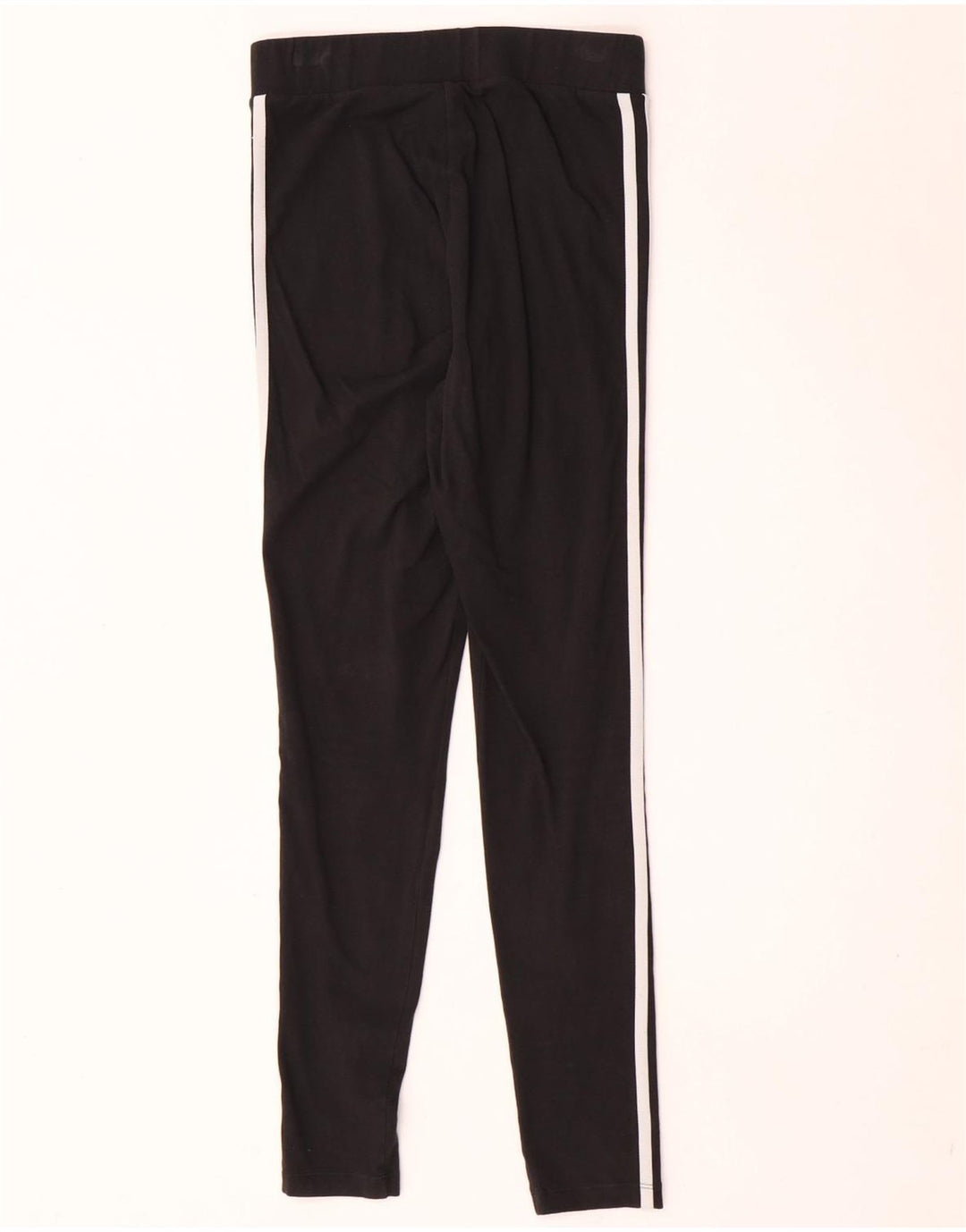 Adidas Damen Leggings UK 10 Small Schwarz Baumwolle
