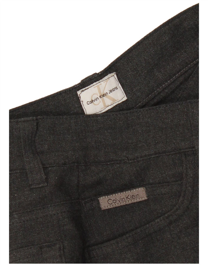 Calvin Klein Damen Bootcut Freizeithose W28 L31 Grau