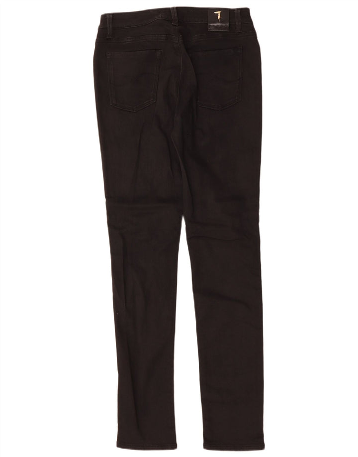 TRUSSARDI Damen Slim Jeans IT 43 Medium W29 L32 Schwarze Baumwolle