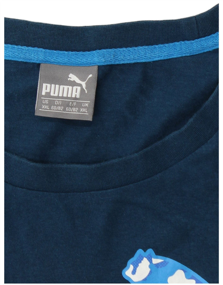 PUMA Herren Grafik T-Shirt Top 2XL Marineblau