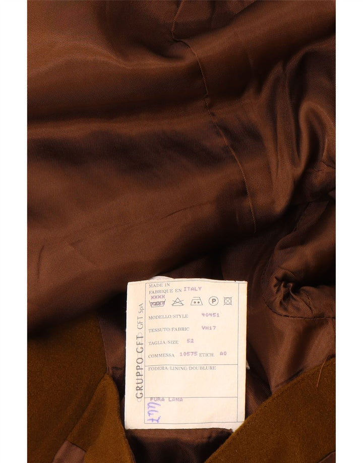 Valentino Herren 2-Knopf-Blazerjacke IT 52 XL Braune Schurwolle