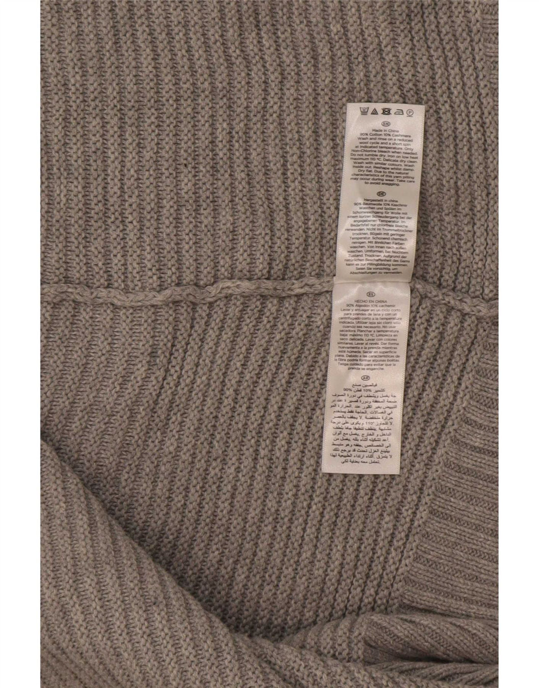 Hobbs Offener Damen-Cardigan-Pullover UK 14 Mittelgraue Baumwolle