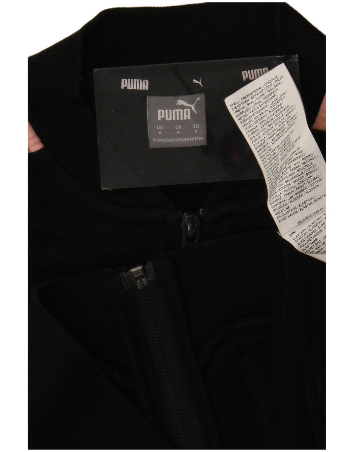 Puma Womens Graphic Trainingsanzug Top Jacke UK 10 Small Black Colourblock