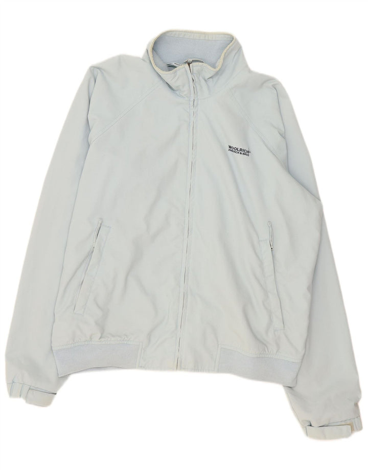 Woolrich Herren Bomberjacke UK 42 XL Blaues Nylon