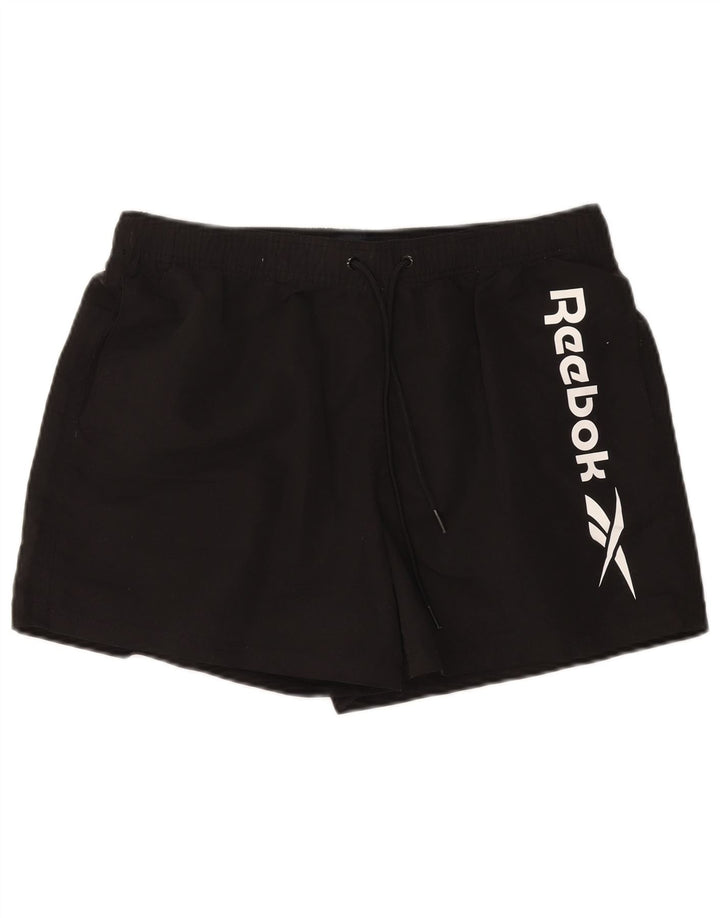 Reebok Herren Graphic Sport Shorts Large Schwarz Polyester