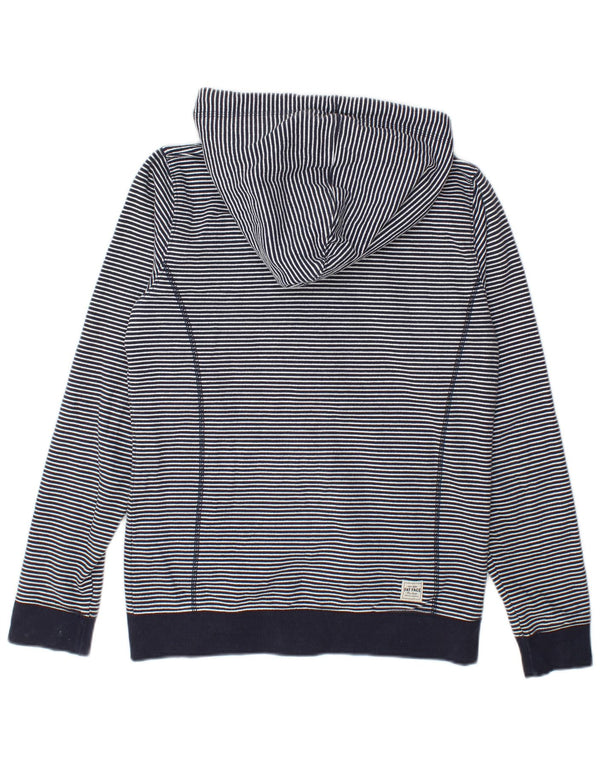 Fat Face Damen Heritage Zip Hoodie Pullover UK 10 Small Marineblau gestreift
