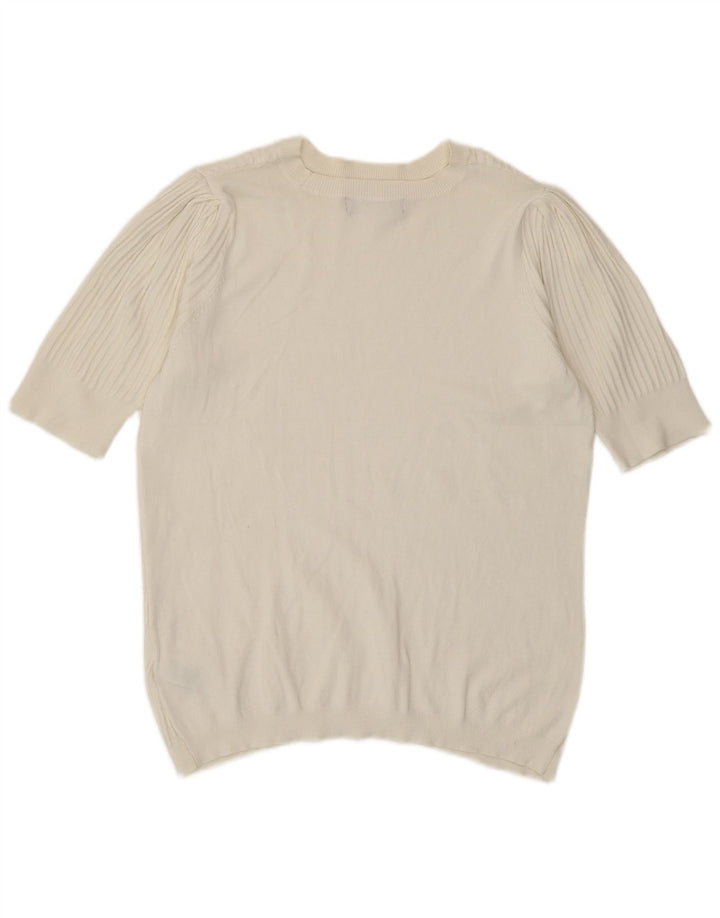 Marks & Spencer Damen-Pullover mit U-Boot-Ausschnitt, Gr. 14, Mittelweiß