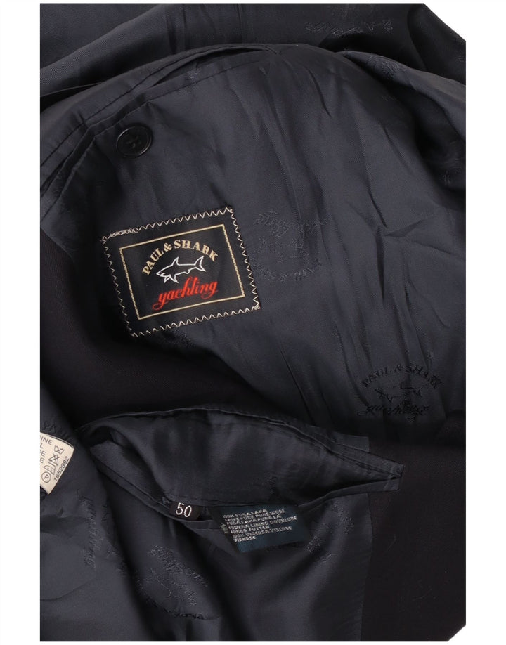 Paul & Shark Zweireihiger Blazer für Herren, IT 50, große marineblaue Wolle