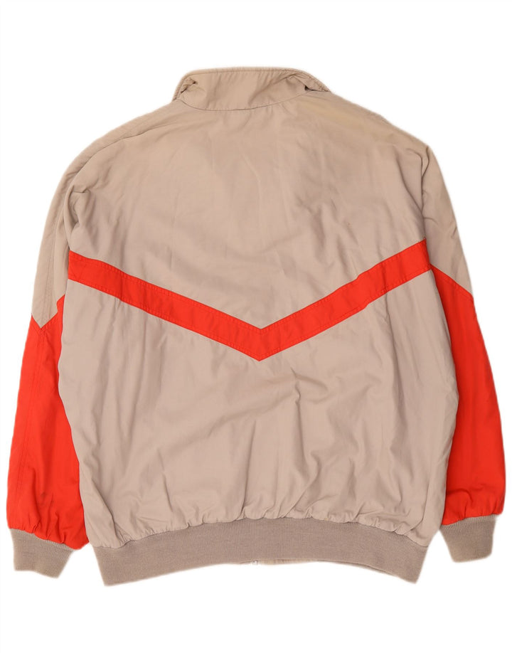 Adidas Herren Trainingsanzug Top Jacke IT 54 XL Beige Colourblock Polyester